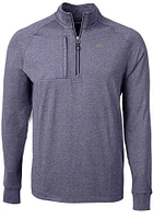 Cutter and Buck Los Angeles Chargers Mens Navy Blue Adapt Eco Knit Big Tall Qtr Zip