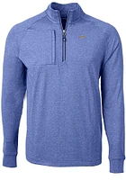 Cutter and Buck Los Angeles Chargers Mens Blue Adapt Eco Knit Big Tall Qtr Zip