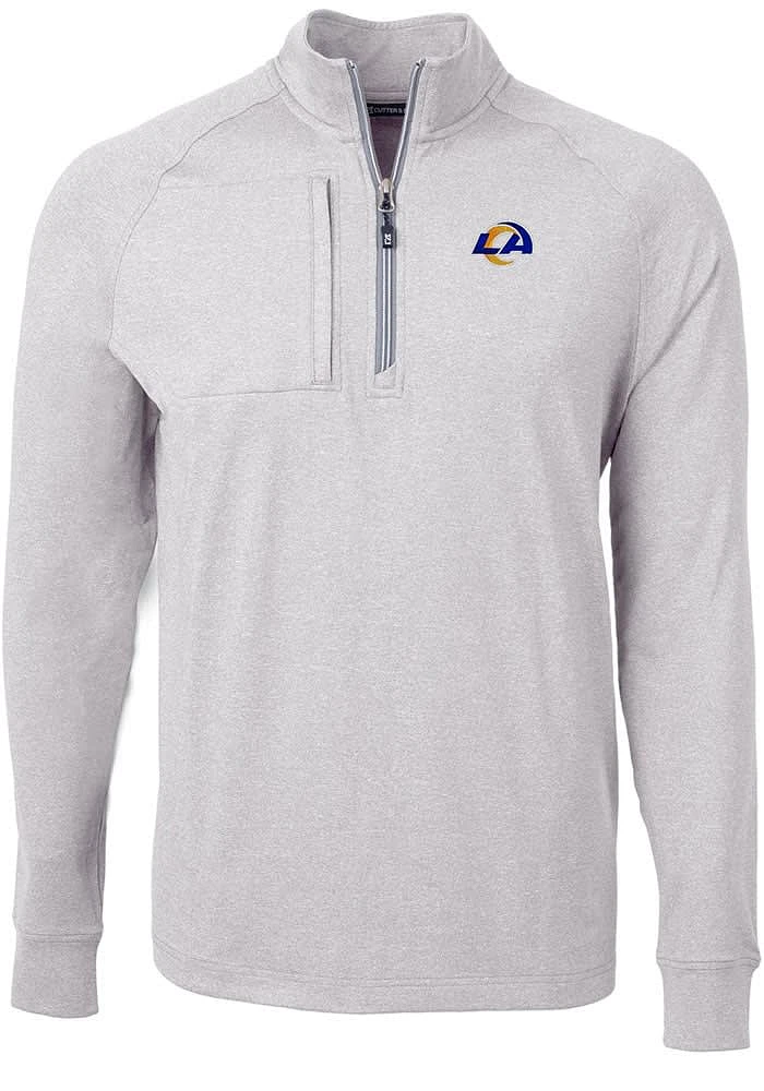 Cutter and Buck Los Angeles Rams Mens Adapt Eco Knit Big Tall Qtr Zip