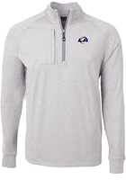 Cutter and Buck Los Angeles Rams Mens Adapt Eco Knit Big Tall Qtr Zip