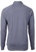 Cutter and Buck Miami Dolphins Mens Navy Blue Adapt Eco Knit Big Tall Qtr Zip