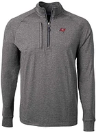 Cutter and Buck Tampa Bay Buccaneers Mens Adapt Eco Knit Big Tall Qtr Zip
