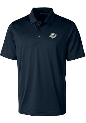 Cutter and Buck Miami Dolphins Mens Navy Blue Prospect Big Tall Polos Shirt