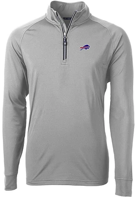 Cutter and Buck Buffalo Bills Mens Grey Adapt Eco Big Tall Qtr Zip