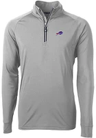 Cutter and Buck Buffalo Bills Mens Grey Adapt Eco Big Tall Qtr Zip