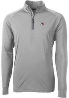 Cutter and Buck Kansas City Chiefs Mens Grey Adapt Eco Big Tall Qtr Zip