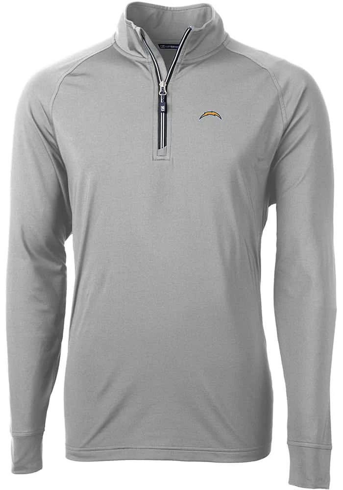 Cutter and Buck Los Angeles Chargers Mens Adapt Eco Big Tall Qtr Zip