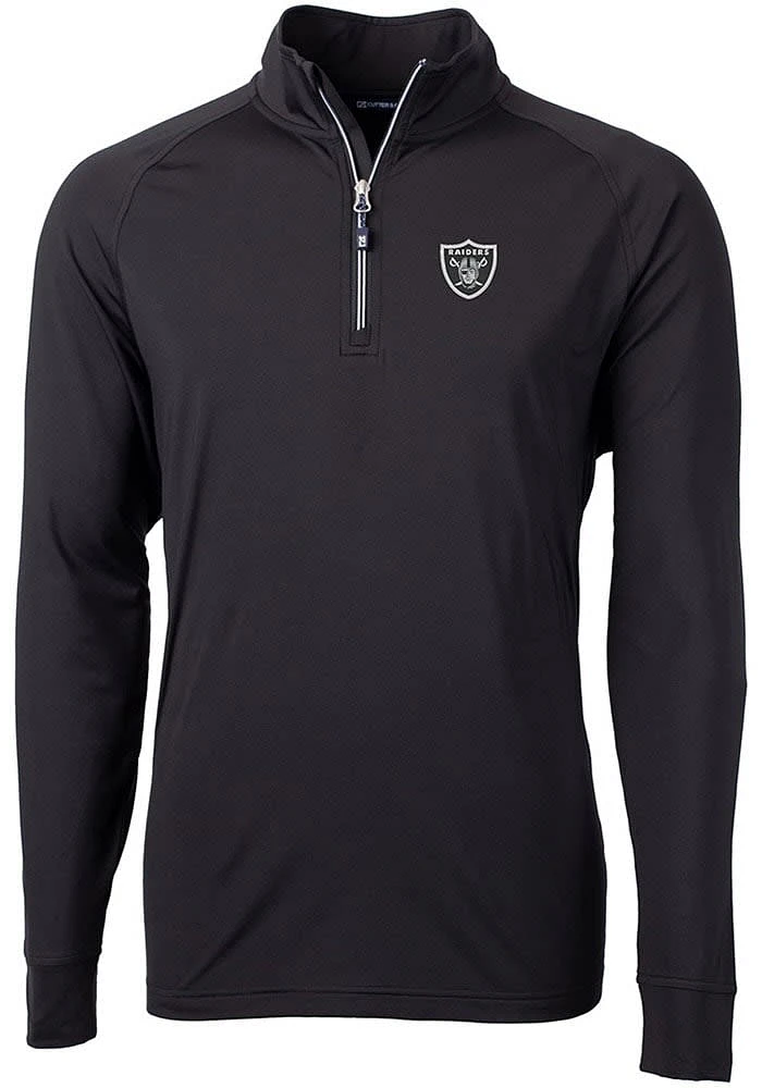 Cutter and Buck Las Vegas Raiders Mens Adapt Eco Big Tall Qtr Zip