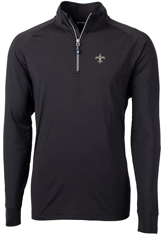 Cutter and Buck New Orleans Saints Mens Adapt Eco Big Tall Qtr Zip