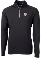 Cutter and Buck Pittsburgh Steelers Mens Adapt Eco Big Tall Qtr Zip