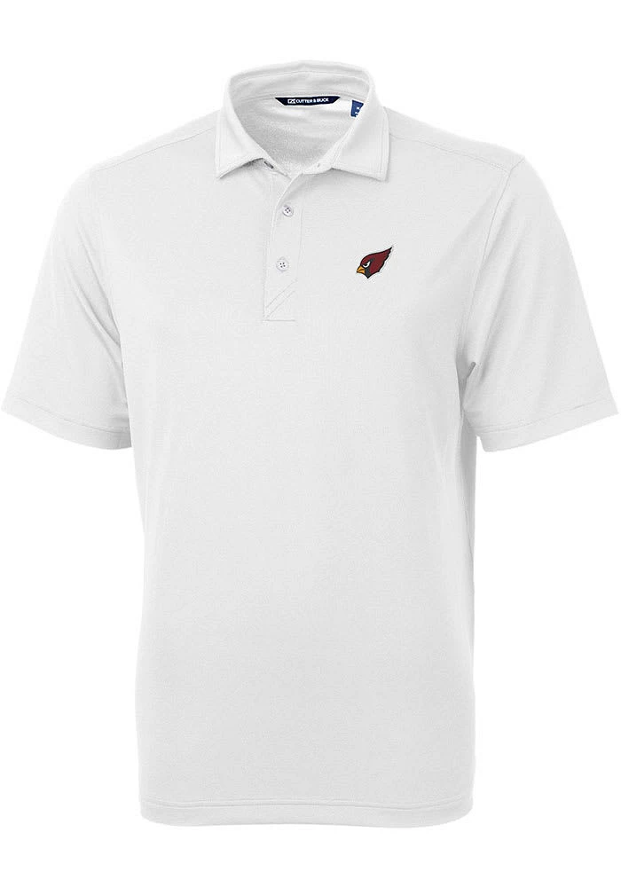 Cutter and Buck Arizona Cardinals White Virtue Eco Pique Big Tall Polo