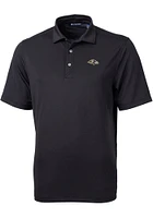 Cutter and Buck Baltimore Ravens Mens Black Virtue Eco Pique Big Tall Polos Shirt