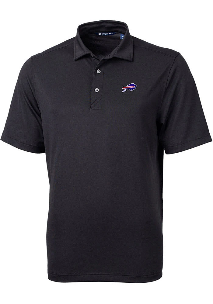 Cutter and Buck Buffalo Bills Mens Black Virtue Eco Pique Big Tall Polos Shirt