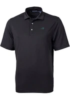 Cutter and Buck Carolina Panthers Mens Black Virtue Eco Pique Big Tall Polos Shirt