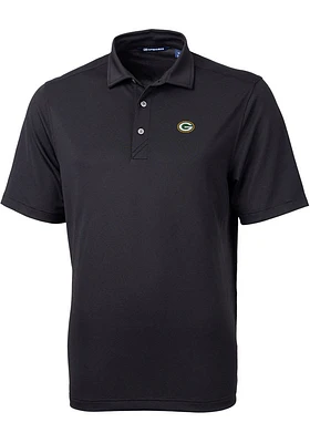 Cutter and Buck Green Bay Packers Mens Black Virtue Eco Pique Big Tall Polos Shirt