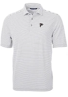 Cutter and Buck Atlanta Falcons Grey Virtue Eco Pique Stripe Big Tall Polo