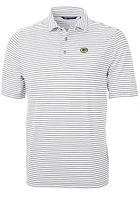 Cutter and Buck Green Bay Packers Virtue Eco Pique Stripe Big Tall Polo