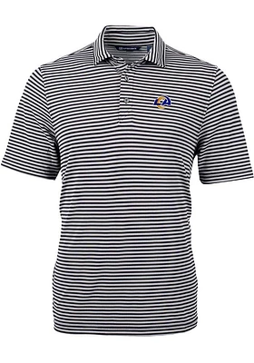 Cutter and Buck Los Angeles Rams Virtue Eco Pique Stripe Big Tall Polo