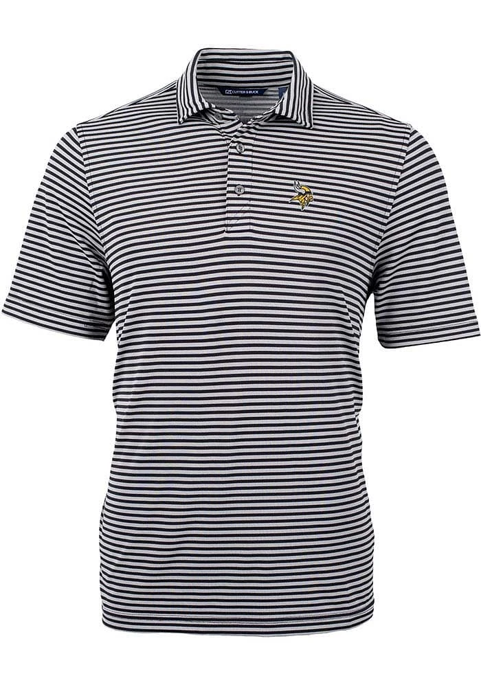 Cutter and Buck Minnesota Vikings Virtue Eco Pique Stripe Big Tall Polo