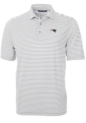 Cutter and Buck New England Patriots Virtue Eco Pique Stripe Big Tall Polo