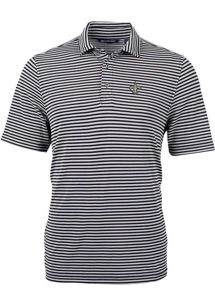 Cutter and Buck New Orleans Saints Virtue Eco Pique Stripe Big Tall Polo