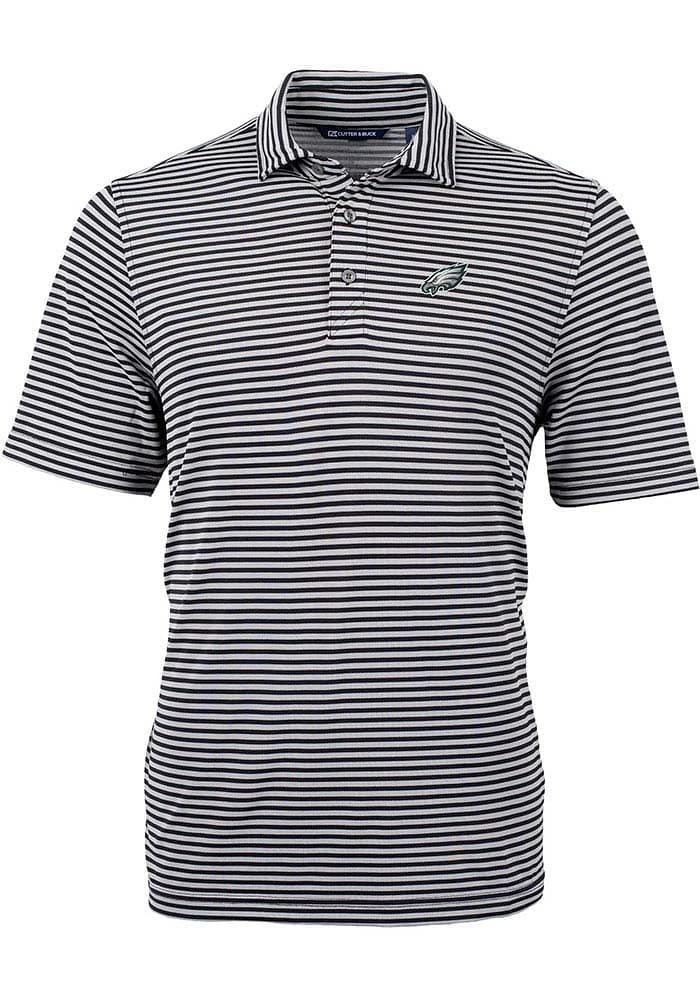 Cutter and Buck Philadelphia Eagles Virtue Eco Pique Stripe Big Tall Polo