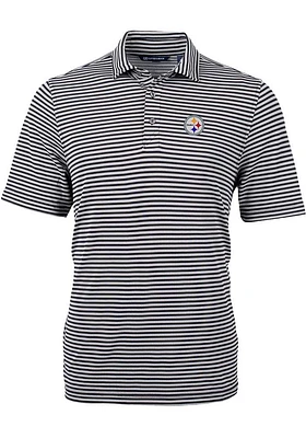 Cutter and Buck Pittsburgh Steelers Virtue Eco Pique Stripe Big Tall Polo