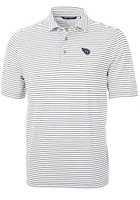Cutter and Buck Tennessee Titans Grey Virtue Eco Pique Stripe Big Tall Polo