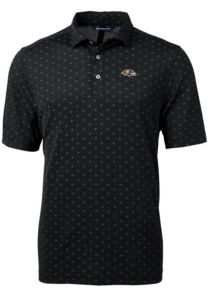 Cutter and Buck Baltimore Ravens Virtue Eco Pique Tle Big Tall Polo