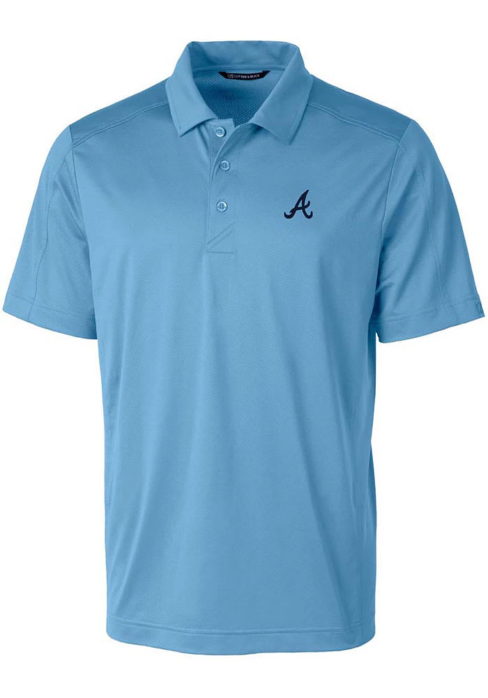 Cutter and Buck Atlanta Braves Mens Prospect Textured Short Sleeve Polo