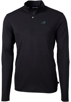 Cutter and Buck Carolina Panthers Mens Virtue Eco Pique Big Tall Qtr Zip