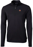 Cutter and Buck Cincinnati Bengals Mens Virtue Eco Pique Big Tall 1/4 Zip Pullover