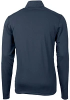 Cutter and Buck Denver Broncos Mens Navy Blue Virtue Eco Pique Big Tall Qtr Zip