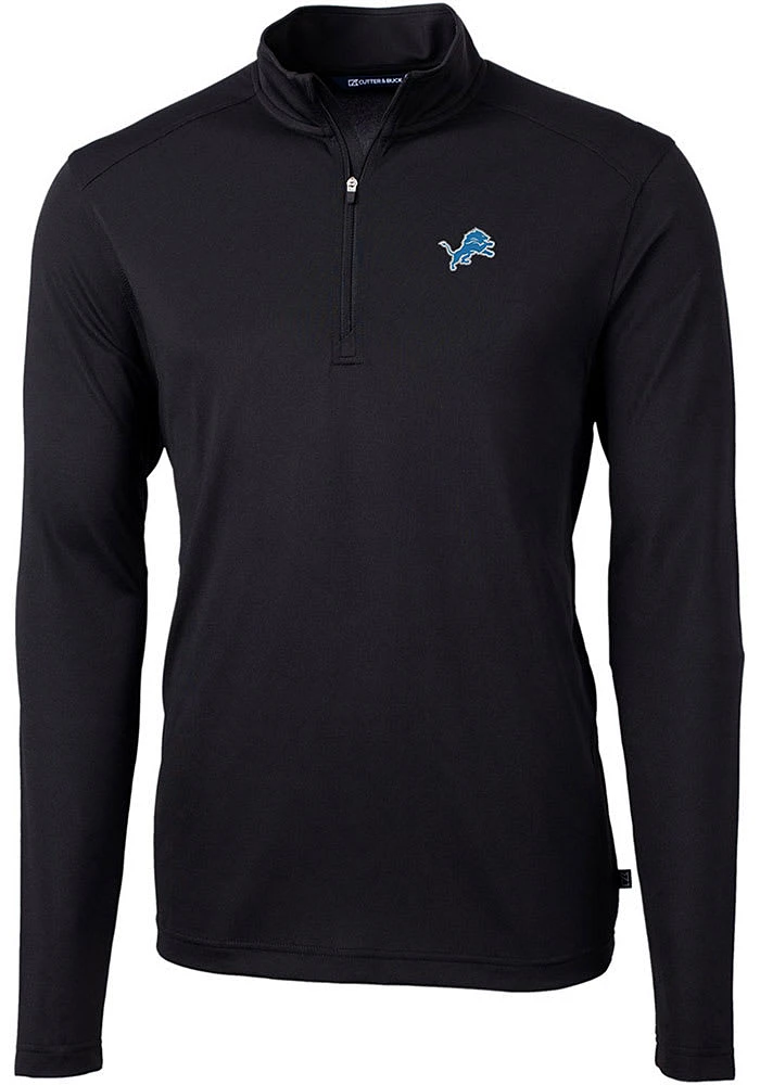 Cutter and Buck Detroit Lions Mens Virtue Eco Pique Big Tall Qtr Zip