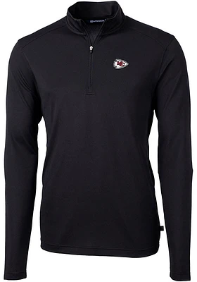Cutter and Buck Kansas City Chiefs Mens Virtue Eco Pique Big Tall Qtr Zip