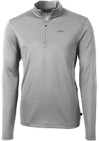 Cutter and Buck Los Angeles Chargers Mens Virtue Eco Pique Big Tall Qtr Zip