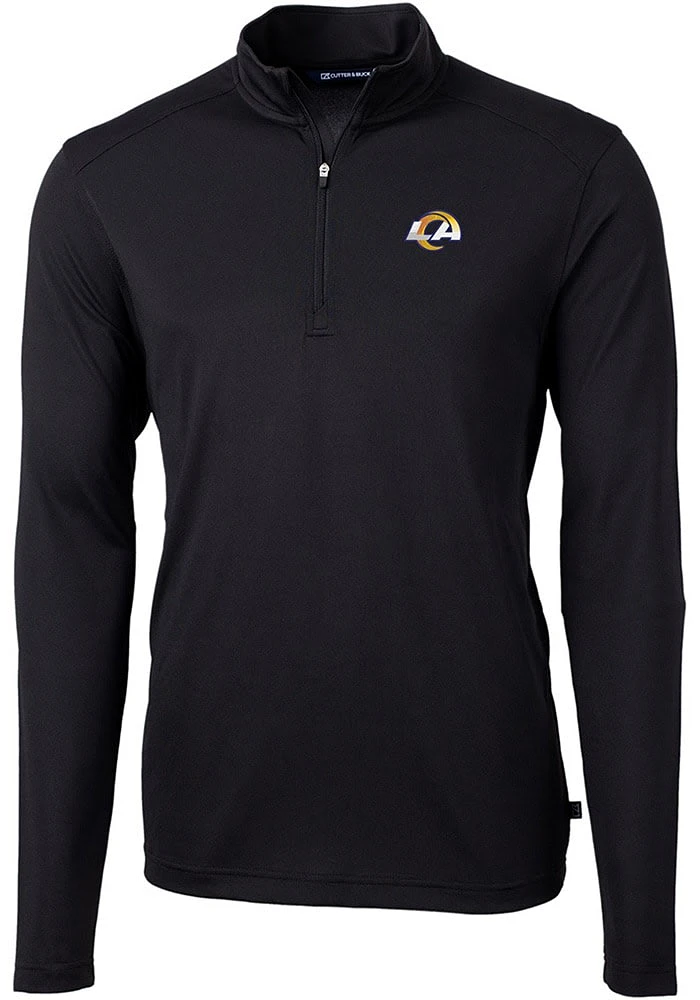 Cutter and Buck Los Angeles Rams Mens Virtue Eco Pique Big Tall Qtr Zip