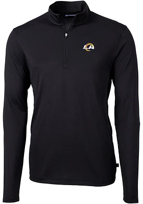 Cutter and Buck Los Angeles Rams Mens Virtue Eco Pique Big Tall Qtr Zip