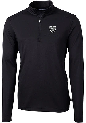 Cutter and Buck Las Vegas Raiders Mens Virtue Eco Pique Big Tall Qtr Zip