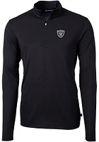 Cutter and Buck Las Vegas Raiders Mens Virtue Eco Pique Big Tall Qtr Zip