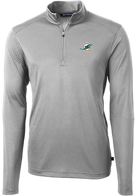 Cutter and Buck Miami Dolphins Mens Virtue Eco Pique Big Tall Qtr Zip