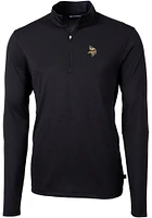 Cutter and Buck Minnesota Vikings Mens Virtue Eco Pique Big Tall Qtr Zip