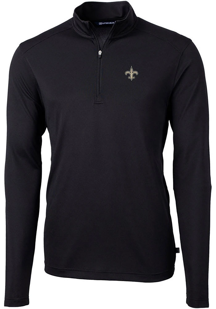 Cutter and Buck New Orleans Saints Mens Virtue Eco Pique Big Tall Qtr Zip