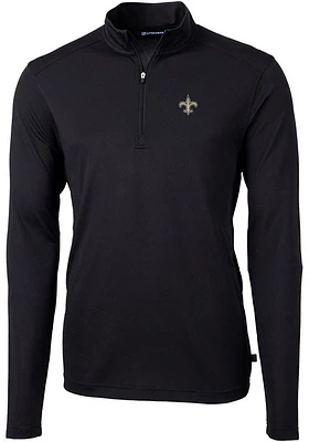 Cutter and Buck New Orleans Saints Mens Virtue Eco Pique Big Tall Qtr Zip