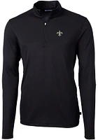 Cutter and Buck New Orleans Saints Mens Virtue Eco Pique Big Tall Qtr Zip