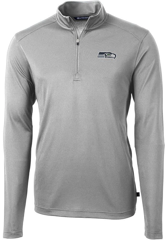 Cutter and Buck Seattle Seahawks Mens Virtue Eco Pique Big Tall Qtr Zip