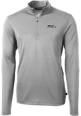 Cutter and Buck Seattle Seahawks Mens Virtue Eco Pique Big Tall Qtr Zip