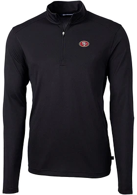 Cutter and Buck San Francisco 49ers Mens Virtue Eco Pique Big Tall Qtr Zip