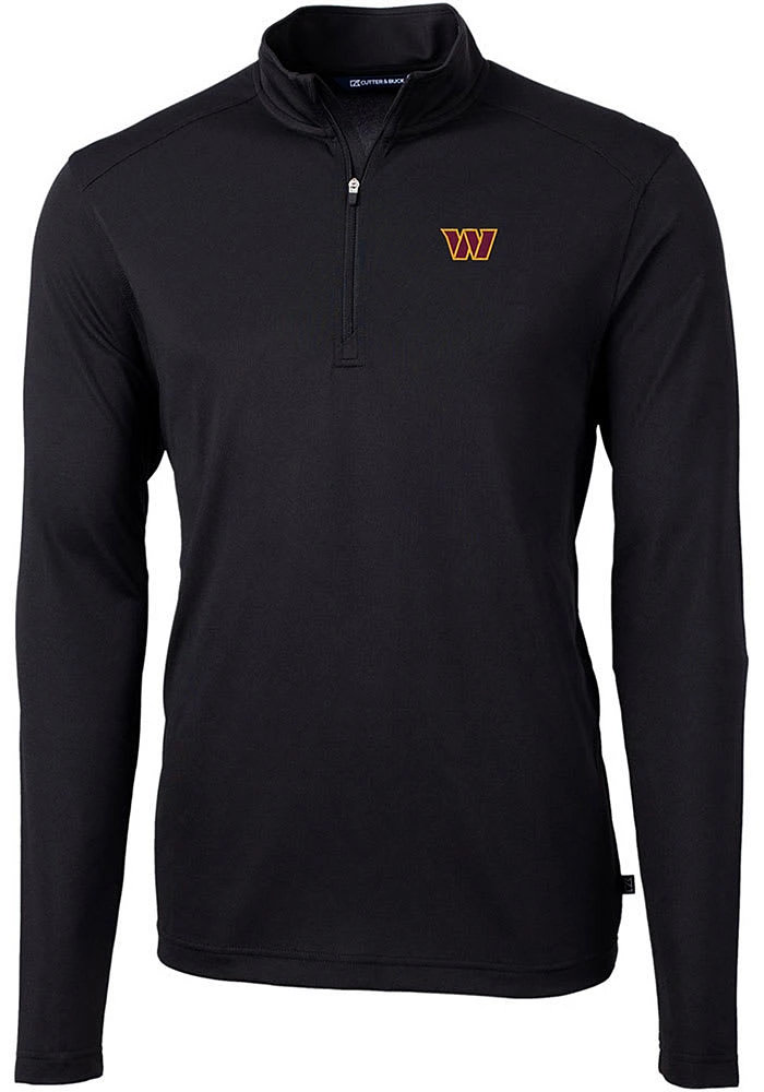 Cutter and Buck Washington Commanders Mens Virtue Eco Pique Big Tall Qtr Zip