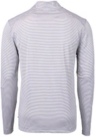 Cutter and Buck Arizona Cardinals Mens Grey Virtue Eco Pique Stripe Big Tall Qtr Zip